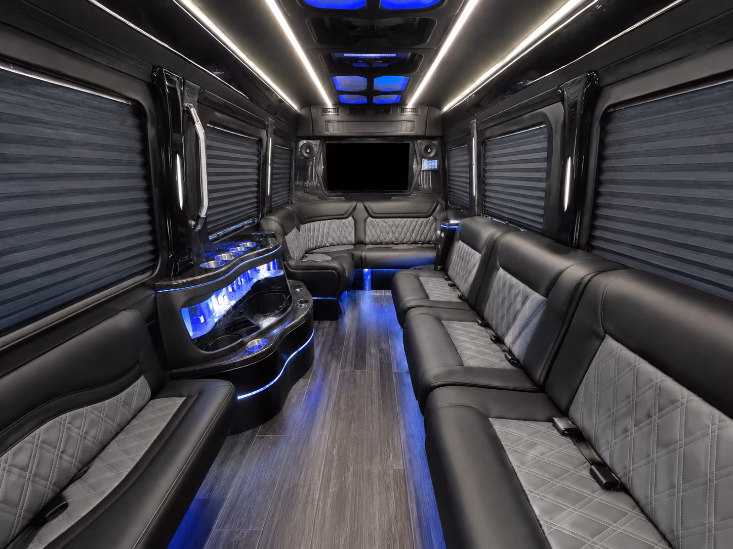 worcester 50 passenger party bus inside