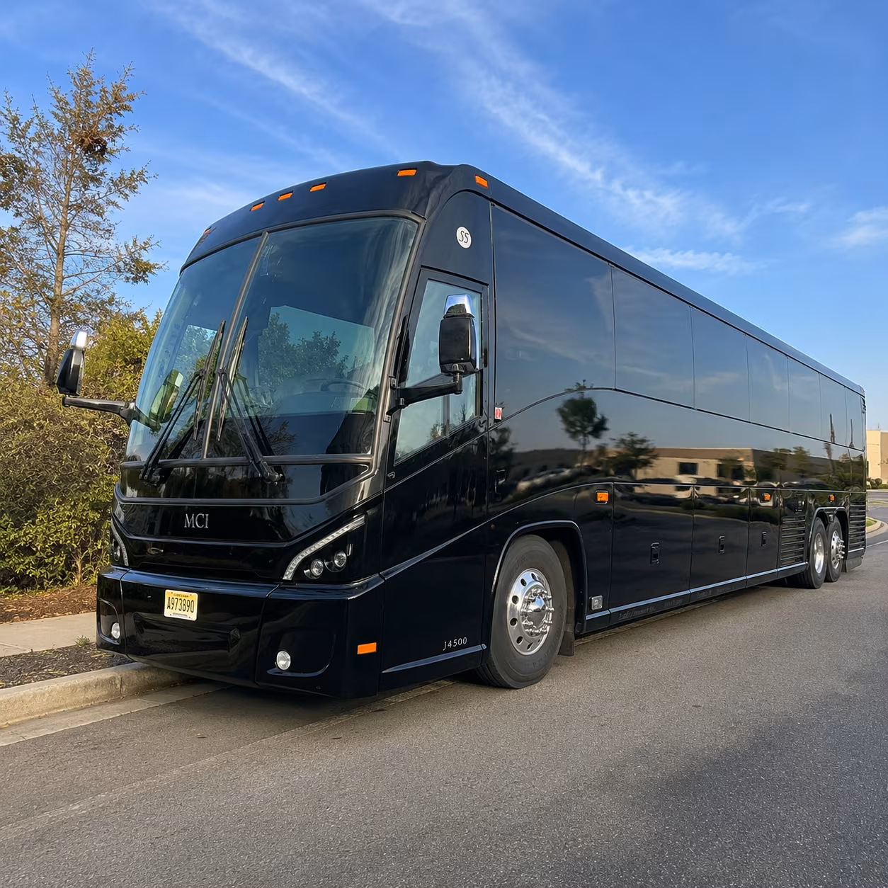 worcester charter bus rental exterior