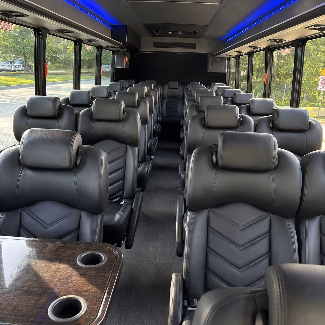 worcester corporate event transportation onboard seating