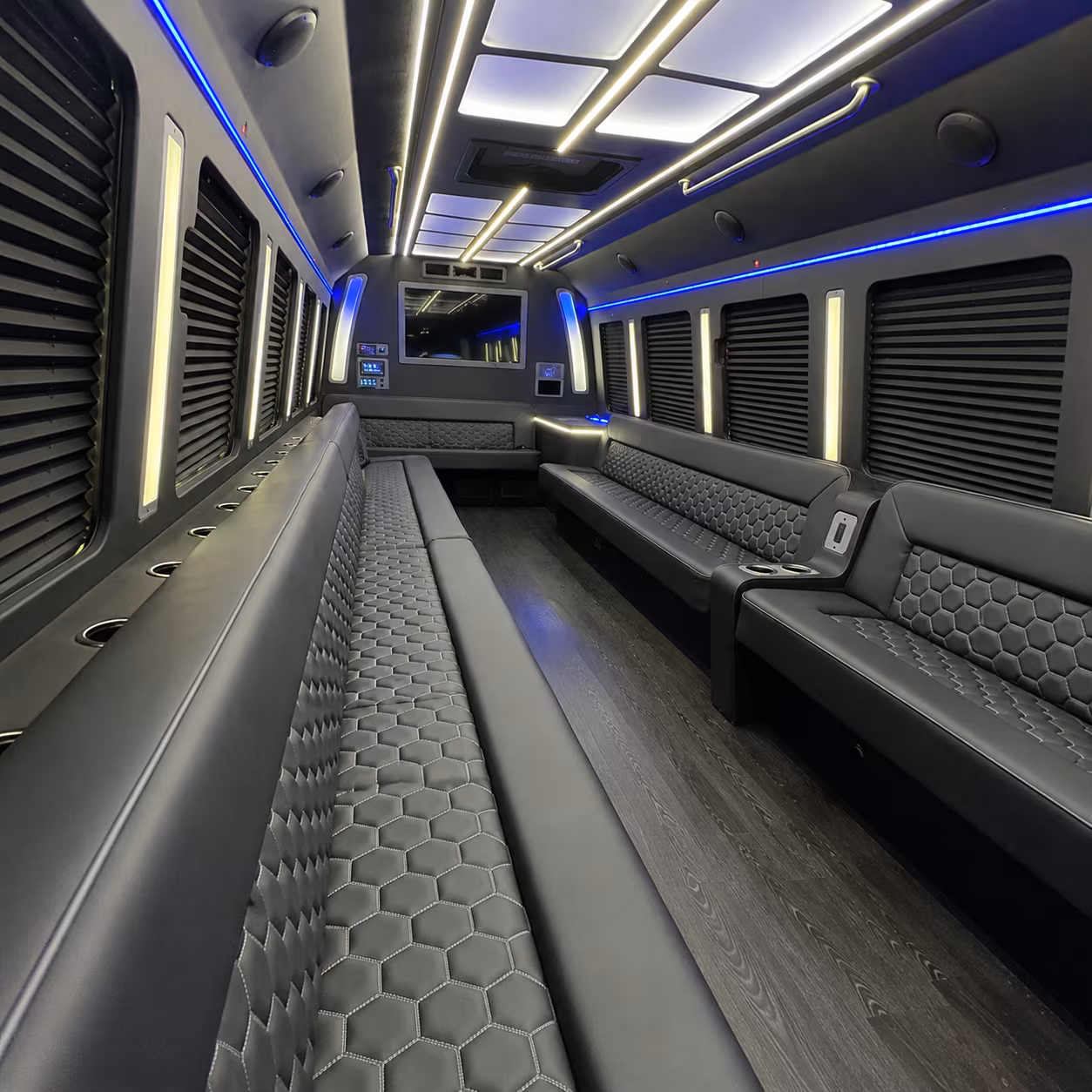 worcester party bus rental interior